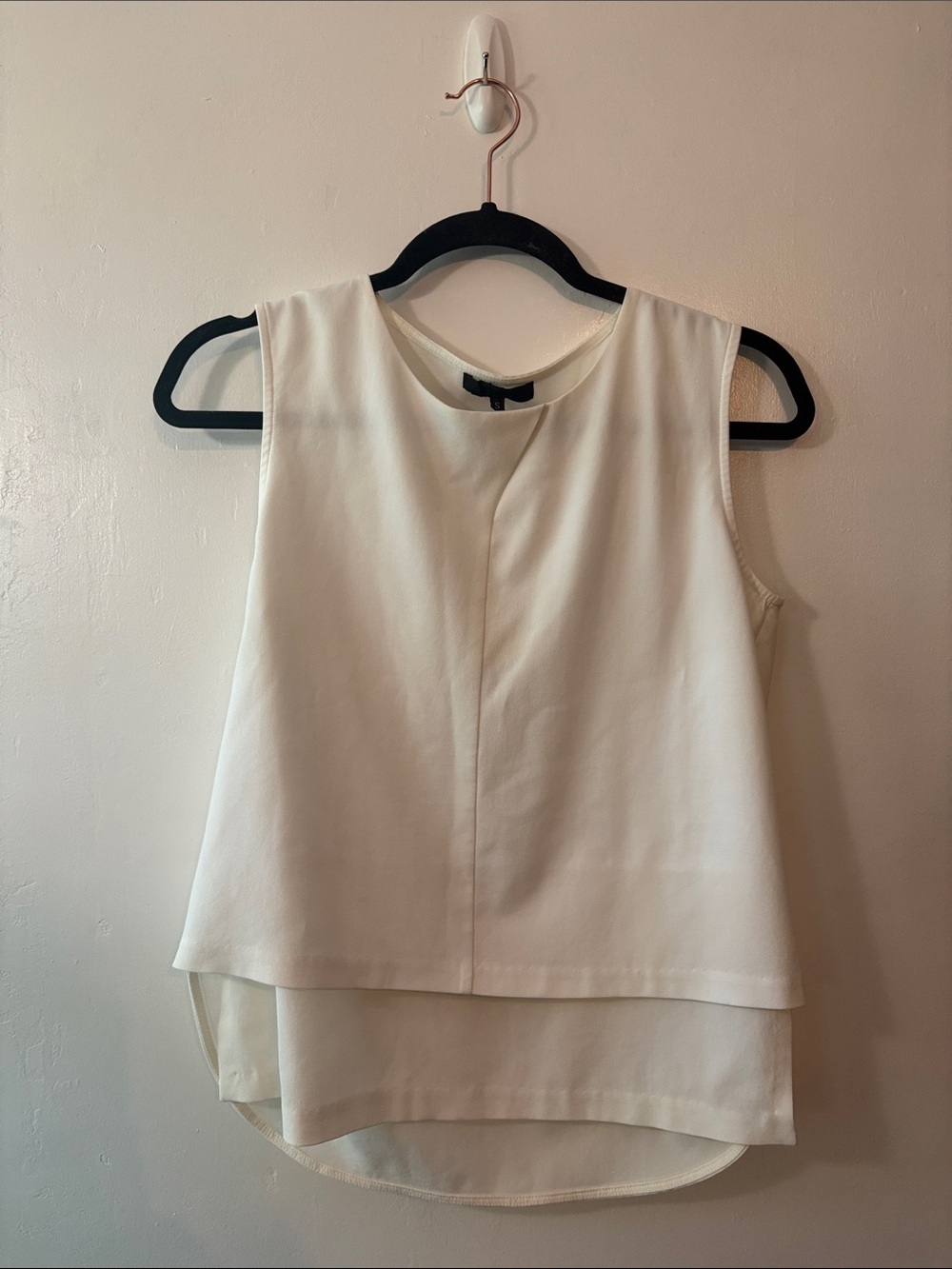 Sleeveless Layered Ivory Woman's Top